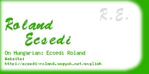 roland ecsedi business card